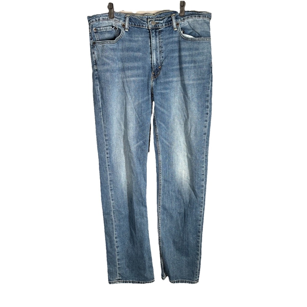 Levis 514 Jeans Mens 38 x 34 Blue Denim Straight Leg Stretch Casual